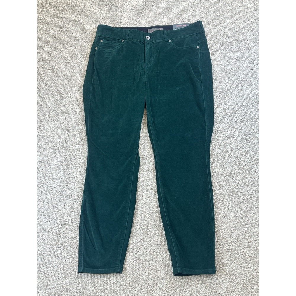 NWT Torrid Bombshell Skinny High Rise Green Corduroy Jeans Women's 18R(36/28)